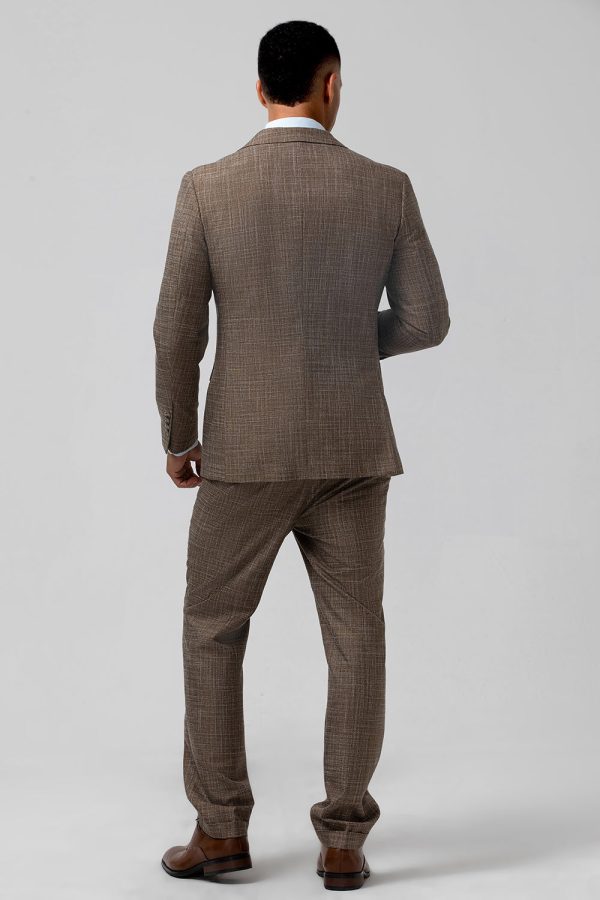 Brown Peak Lapel 3-delige single breasted heren galapakken Online-Schn?ppchen – Bild 2