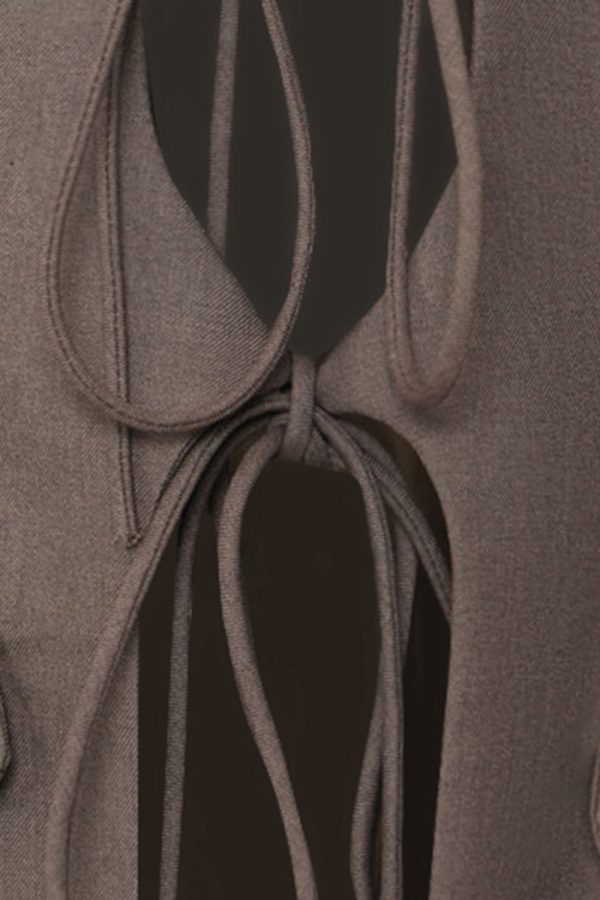 Coffee Slim Fit Lace-up Dames Blazer Jetzt online – Bild 5