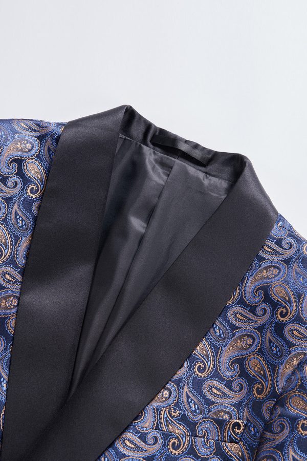 Formele blazer voor heren met marineprint Online-Schn?ppchen – Bild 4