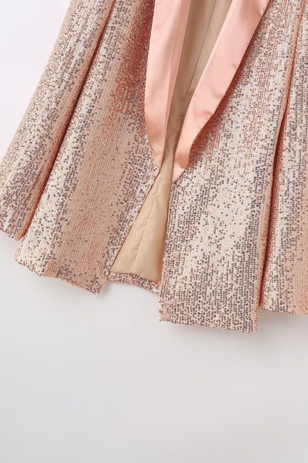 Sprankelende Blush Pailletten Vrouwen Prom Party Blazer Online-Schn?ppchen – Bild 2