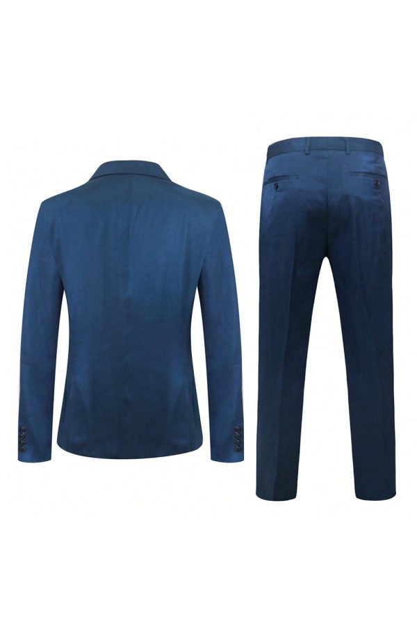 2 stuks blauw heren double breasted peak reverspak Verkauf – Bild 2