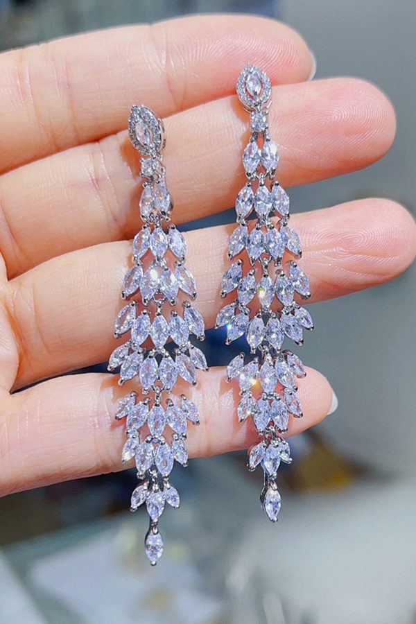 Gele strass bungelende oorbellen Rabatt – Bild 4