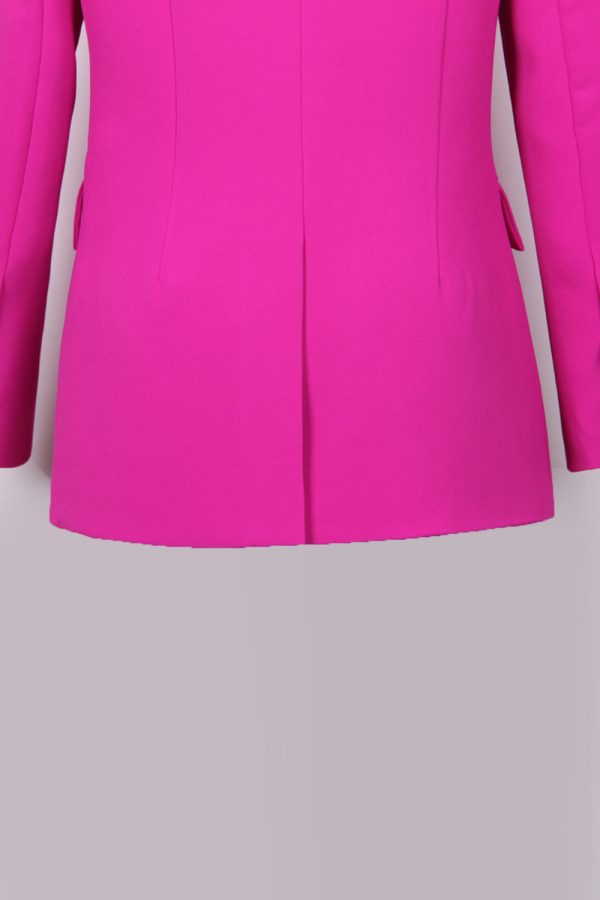 Fuchsia One Button Peak Lapel Dames Pakken Angebot – Bild 5