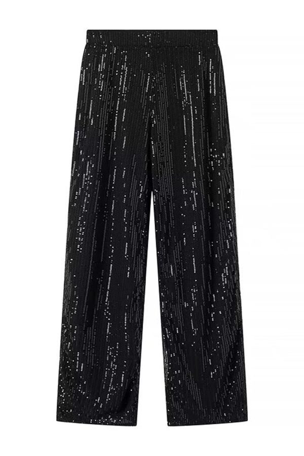 Zwarte Sparkly Pailletten 2-delige damespakken Online-Verkauf – Bild 2