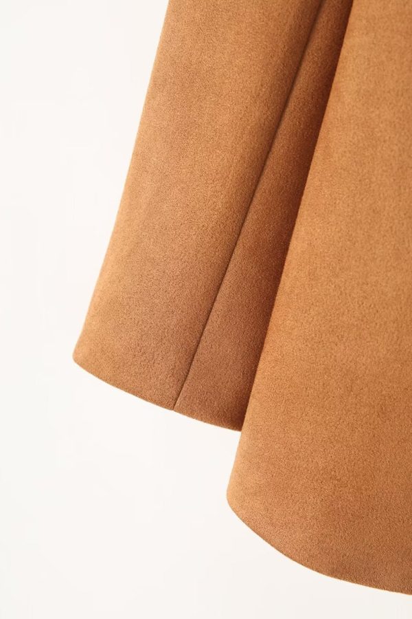 Casual Camel Sjaal Revers Open Front Vrouwen Blazer Mode – Bild 5