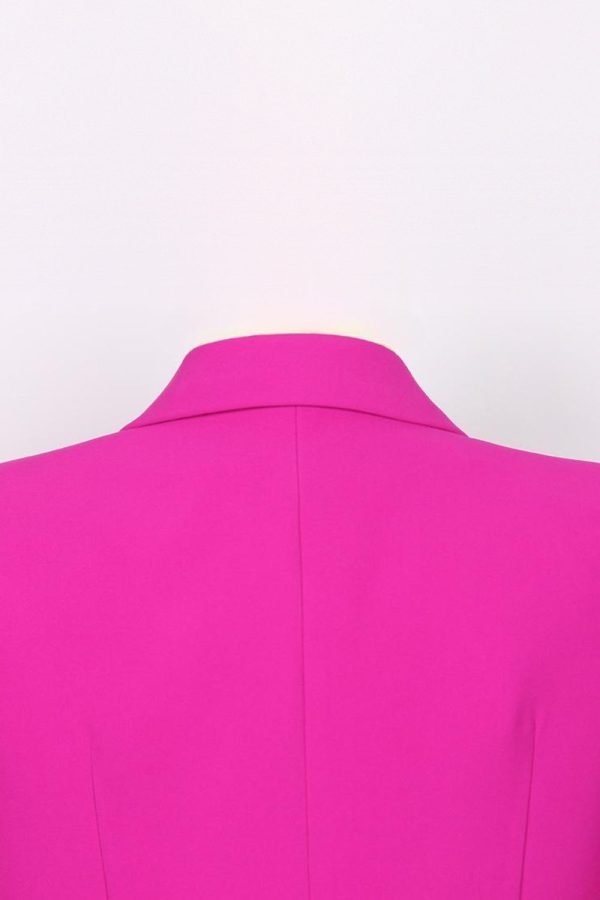 Fuchsia One Button Peak Lapel Dames Pakken Angebot – Bild 4