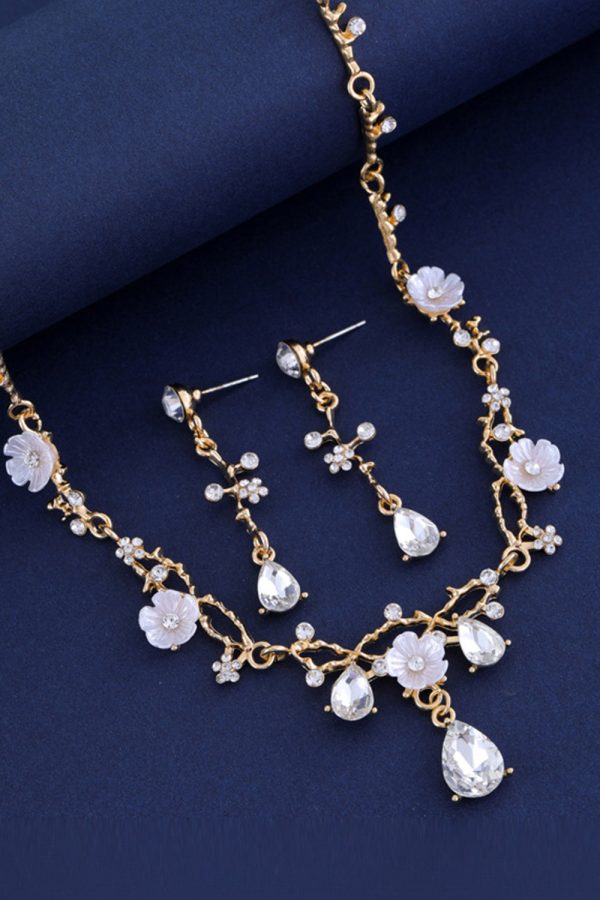 Gouden Bruids Ketting Oorbel Set Voor Bruiloft Mode – Bild 2