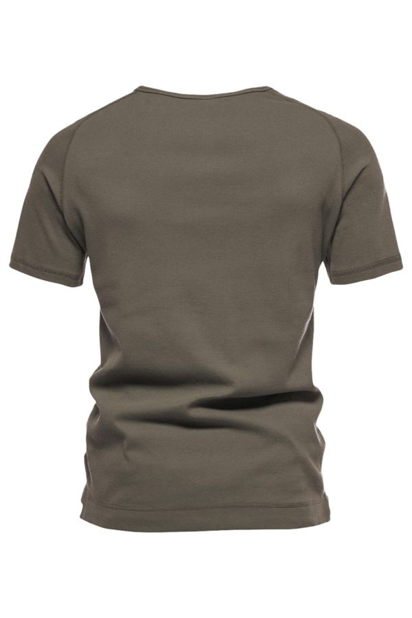 Zwart Katoen Crewneck Korte Mouwen Heren Polo Short Im Angebot – Bild 5