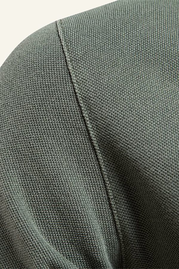Klassiek Grijs Groen Regular Fit Korte Mouwen Heren Polo Shirt Verkauf – Bild 5