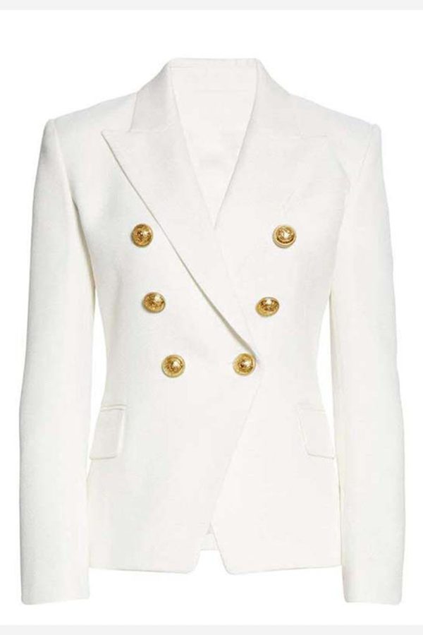 Zwarte Peak Revers Lange Mouwen Dames Blazer Jetzt online – Bild 2