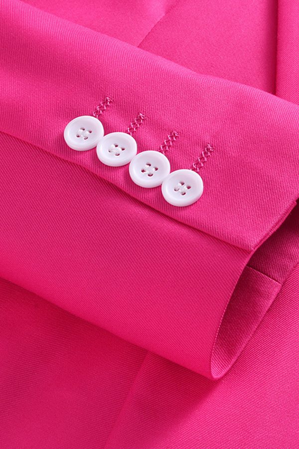 Hot Pink Double Breasted 2 Delige Prom Heren Pakken Jetzt online – Bild 3