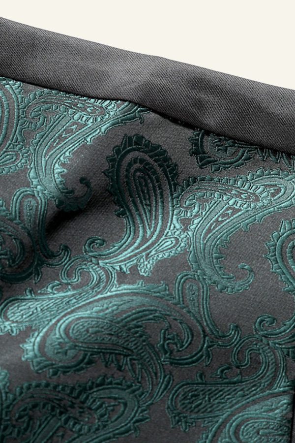 Single Breasted Slim Fit Print Heren Pak Vest Online – Bild 3