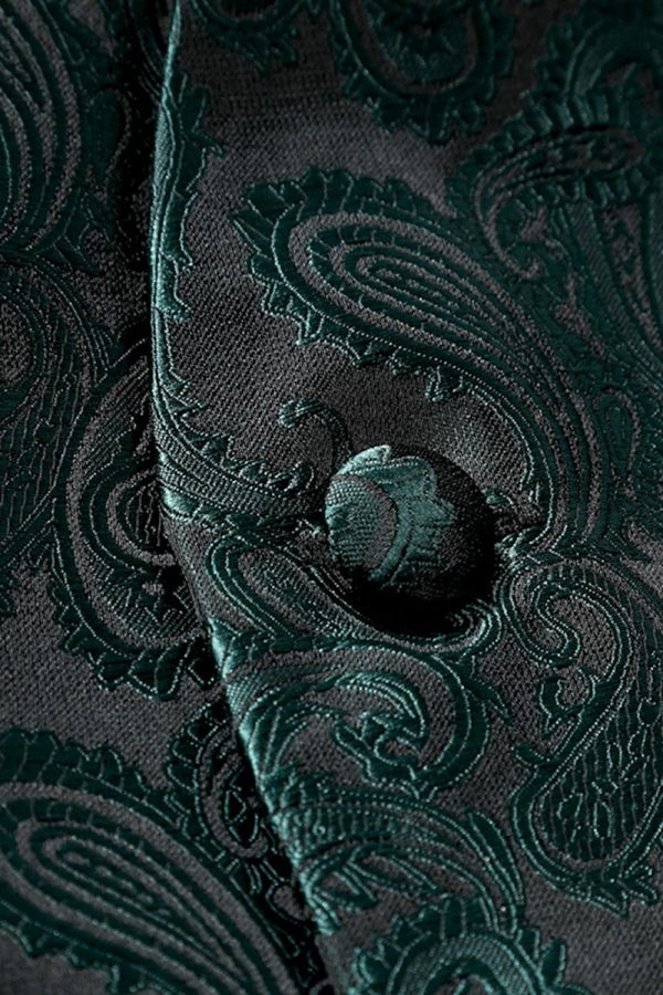Single Breasted Slim Fit Print Heren Pak Vest Online – Bild 4