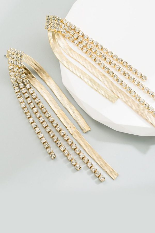 Golden Beaded Prom Oorbellen Zu verkaufen – Bild 2