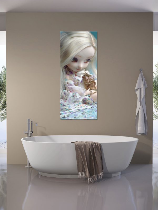 blonde Pullip-Puppe mit Vogelkäfig, Glasbild Panorama Online-Schn?ppchen – Bild 4