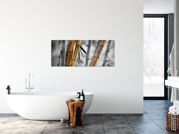 alter rustikaler Bambus, Glasbild Panorama Jetzt online – Bild 4