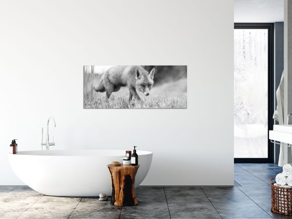 wunderschöner Fuchs, Glasbild Panorama Mode – Bild 4