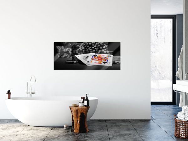 Pokerchips und Karten, Glasbild Panorama Online-Schn?ppchen – Bild 4