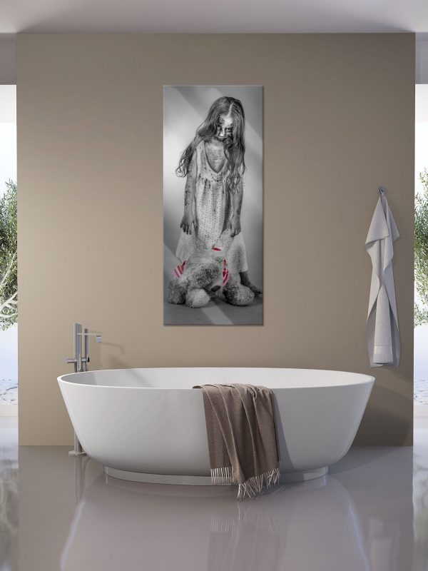 Mädchen mit Teddy, Glasbild Panorama Zu verkaufen – Bild 4