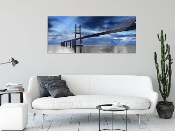 Ponte Vasco da Gama Brücke, Glasbild Panorama Rabatt – Bild 2