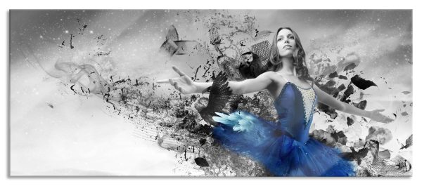 schöne Ballerina, Glasbild Panorama Zu verkaufen