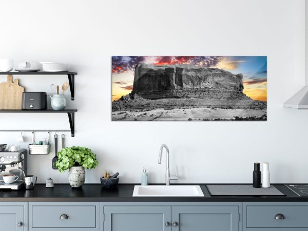 erschlagendes Monument Valley, Glasbild Panorama Jetzt online – Bild 3