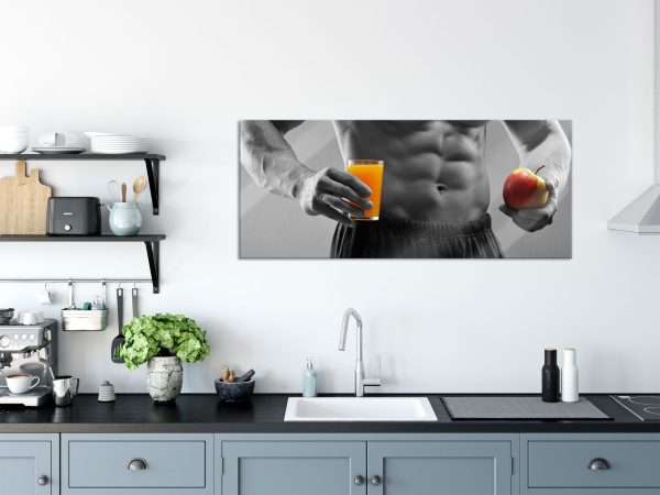 Oberkörper Obst, Glasbild Panorama Rabatt – Bild 3