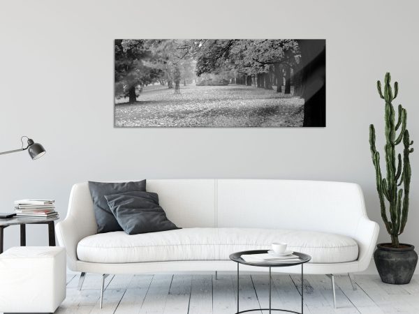 schöner Park im Herbst, Glasbild Panorama Rabatt – Bild 2