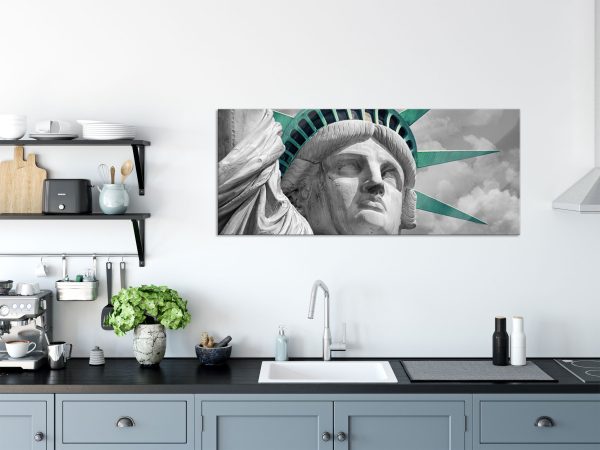 eindrucksvolle Freiheitsstatue, Glasbild Panorama Im Angebot – Bild 3