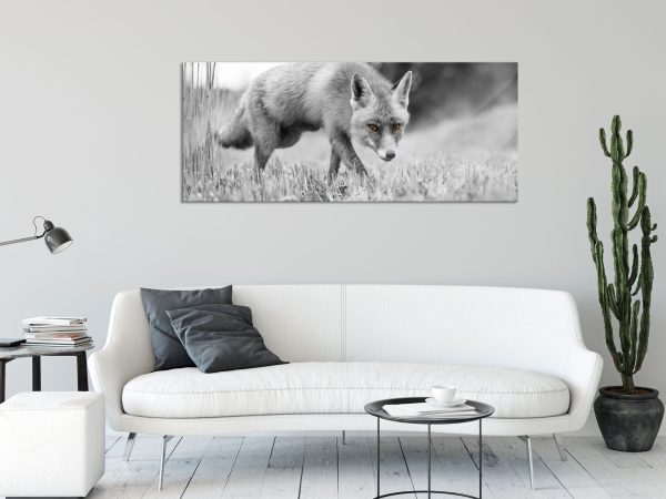 wunderschöner Fuchs, Glasbild Panorama Mode – Bild 2