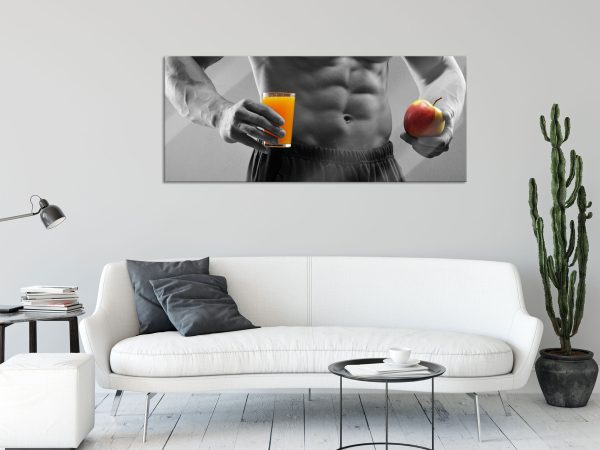 Oberkörper Obst, Glasbild Panorama Rabatt – Bild 2