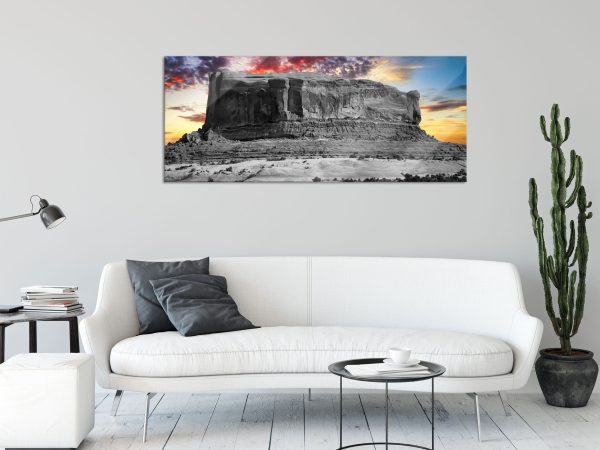erschlagendes Monument Valley, Glasbild Panorama Jetzt online – Bild 2
