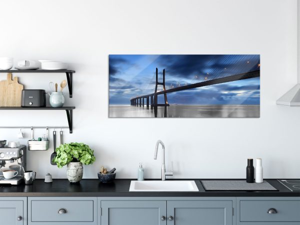 Ponte Vasco da Gama Brücke, Glasbild Panorama Rabatt – Bild 3