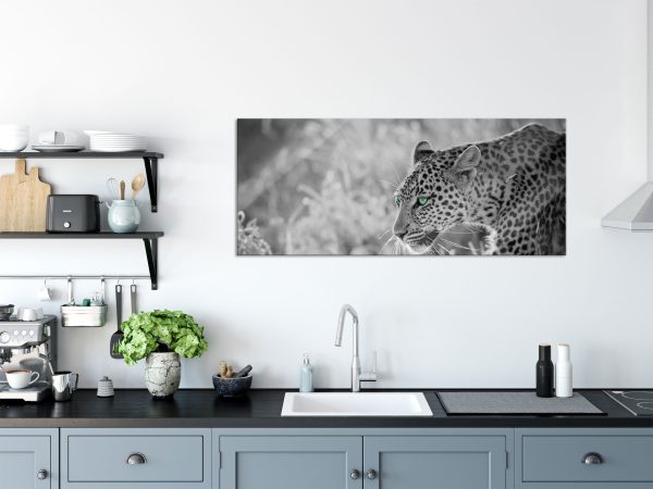 schleichender Leopard, Glasbild Panorama Im Angebot – Bild 3