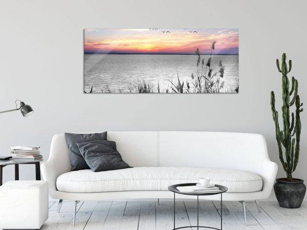 Steg mit Ausblick auf das Meer, Glasbild Panorama Angebot – Bild 2