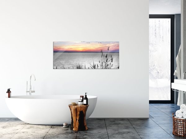 Steg mit Ausblick auf das Meer, Glasbild Panorama Angebot – Bild 4