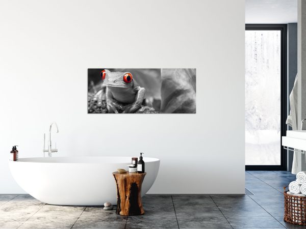 Süßer Rotaugenlaubfrosch auf Ast, Glasbild Panorama Online – Bild 4